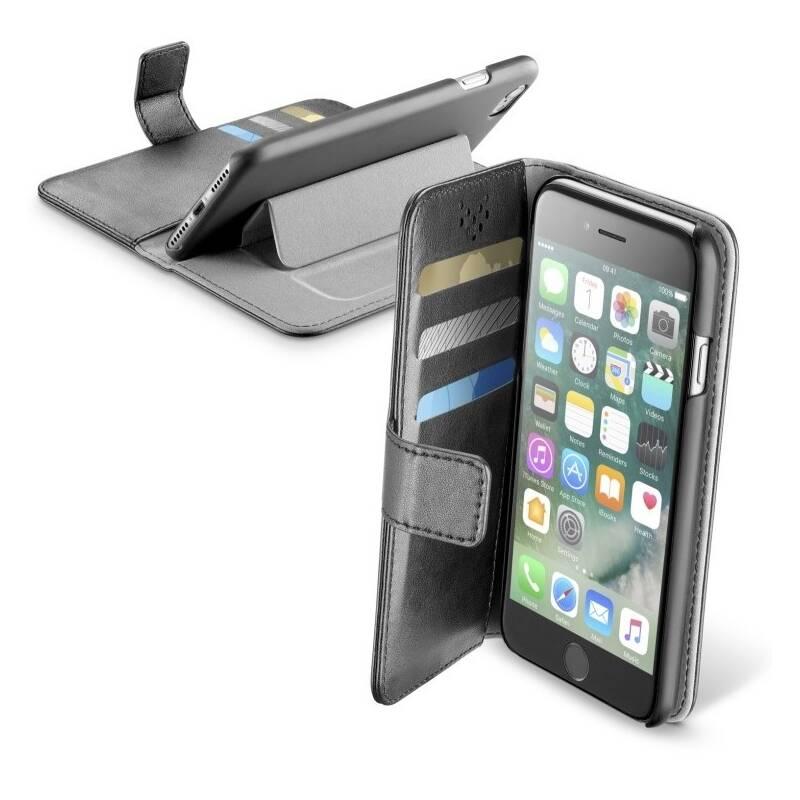 Pouzdro na mobil flipové CellularLine Book Agenda na Apple iPhone 7 8 SE černé