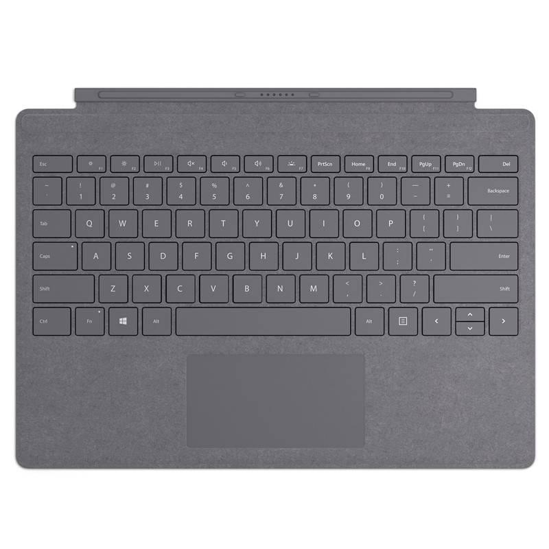 Pouzdro na tablet s klávesnicí Microsoft Surface Pro Signature Type Cover, US layout stříbrné