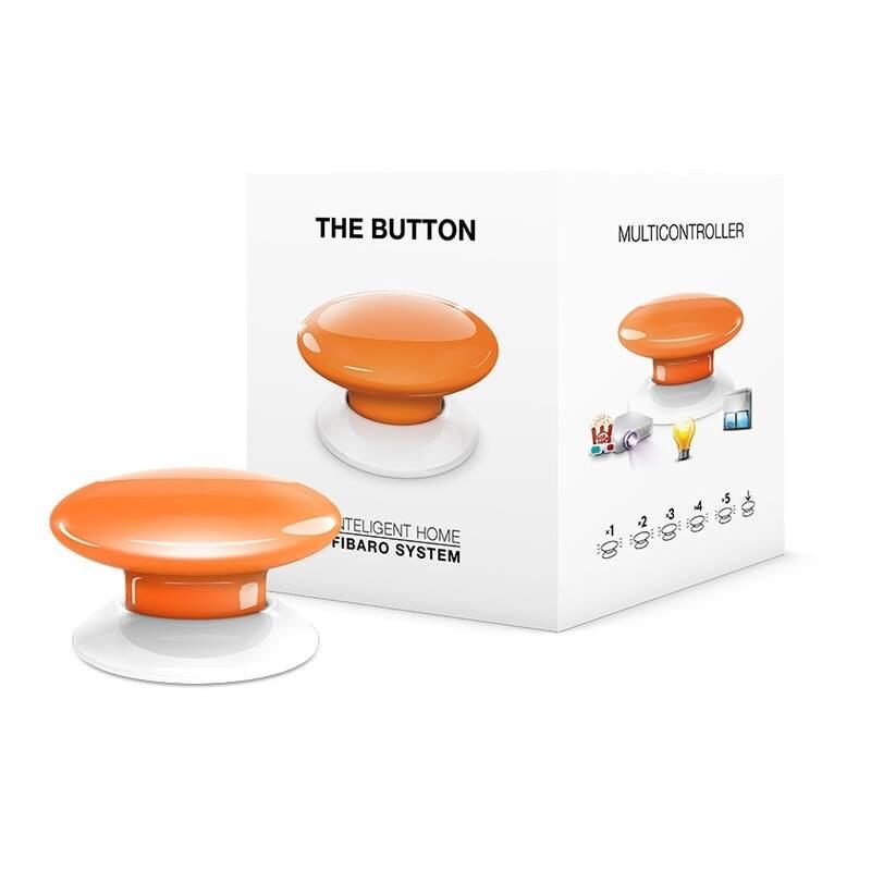 Tlačítko Fibaro Button, Z-Wave Plus oranžové, Tlačítko, Fibaro, Button, Z-Wave, Plus, oranžové