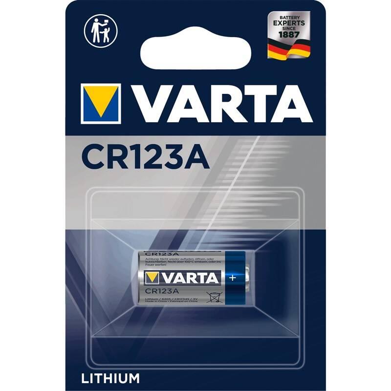 Baterie lithiová Varta CR123A, blistr 1ks