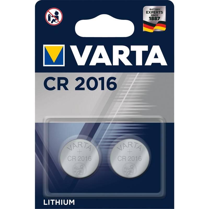 Baterie lithiová Varta CR2016, blistr 2ks, Baterie, lithiová, Varta, CR2016, blistr, 2ks