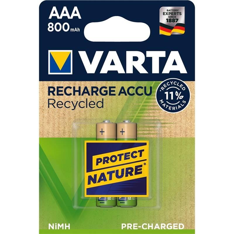Baterie nabíjecí Varta Recycled HR03, AAA,