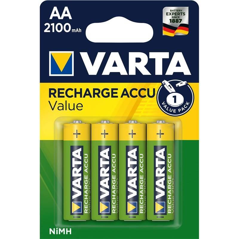 Baterie nabíjecí Varta Value, HR06, AA, 2100mAh, Ni-MH, blistr 4ks