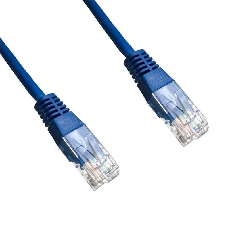 Kabel DATACOM síťový , 0,25m modrý