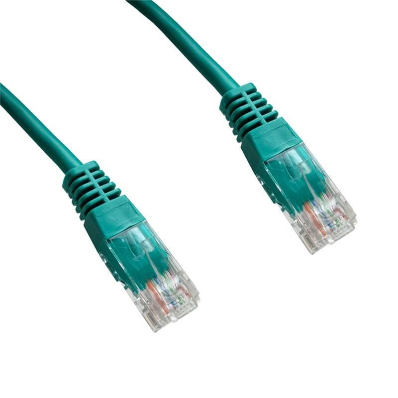 Kabel DATACOM síťový , 0,25m zelený