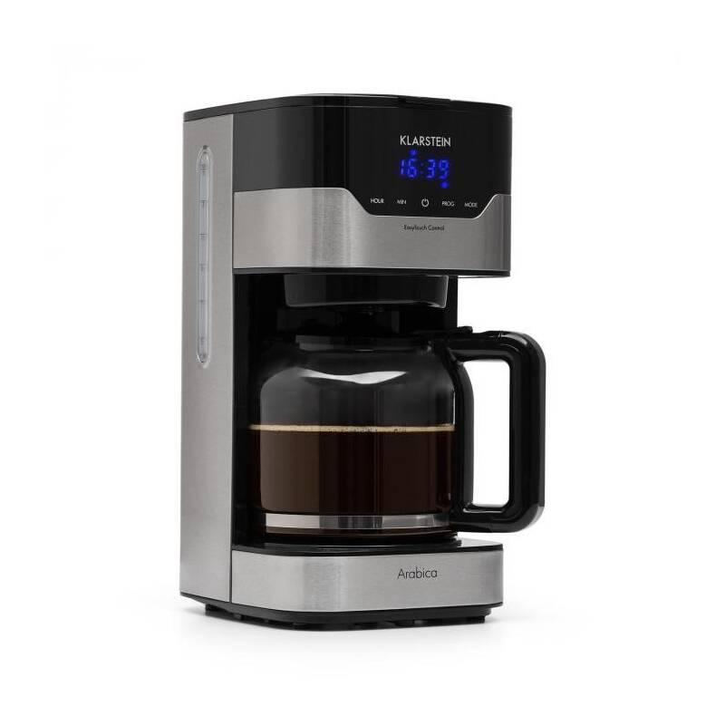 Kávovar Klarstein Arabica černý stříbrný