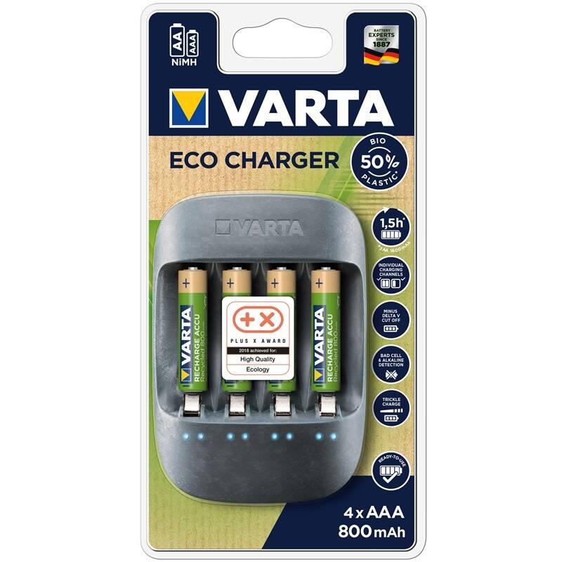 Nabíječka Varta Eco Charger 4 AAA 800mAh Recycled