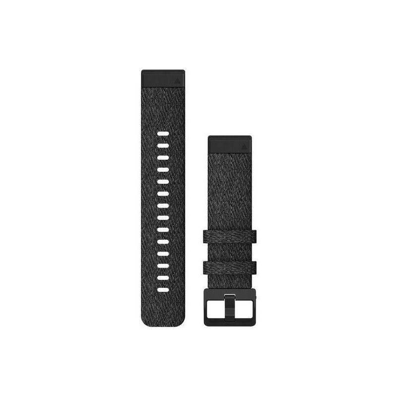 Řemínek Garmin QuickFit 20mm pro Fenix5S 6S, nylonový, černý, černá přezka