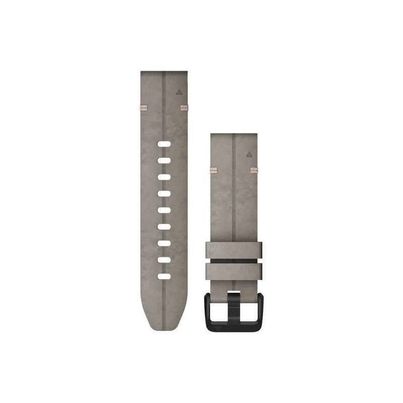 Řemínek Garmin QuickFit 20mm pro Fenix5S 6S, semišový, šedý, černá přezka