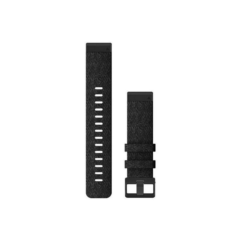 Řemínek Garmin QuickFit 22 pro fenix6 fenix5, nylonový, černý, černá přezka