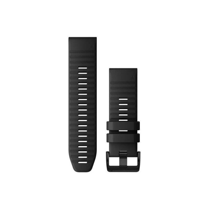 Řemínek Garmin QuickFit 26mm pro Fenix5X 6X, silikonový, černý, černá přezka