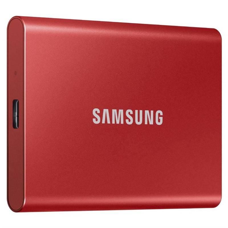 SSD externí Samsung T7 500GB červený, SSD, externí, Samsung, T7, 500GB, červený