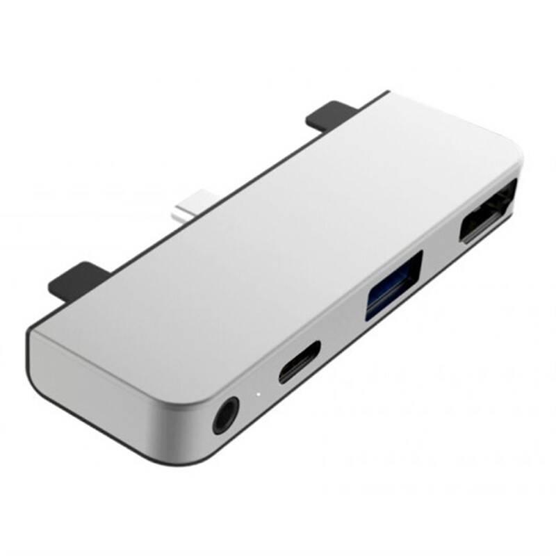 USB Hub HyperDrive pro iPad Pro USB-C HDMI, USB3.0, USB-C, 3,5mm jack stříbrný