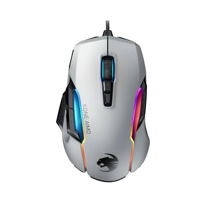 Myš Roccat Kone AIMO remastered RGB bílá