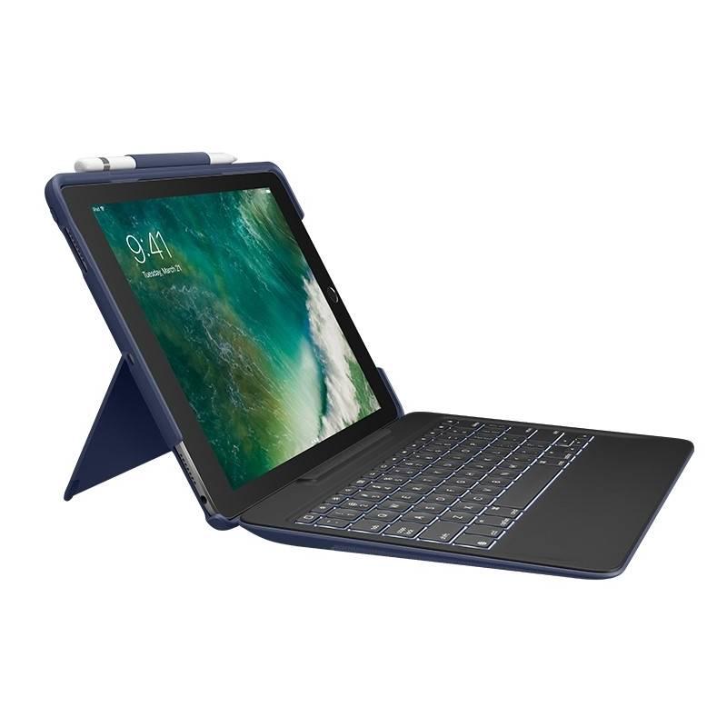 Pouzdro na tablet Logitech Slim Combo na Apple iPad Pro 10,5, UK modré