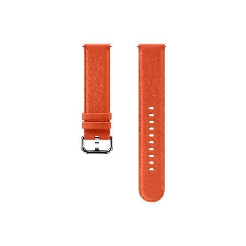 Výměnný pásek Samsung kožený 20mm pro Galaxy Watch Active 2 oranžový