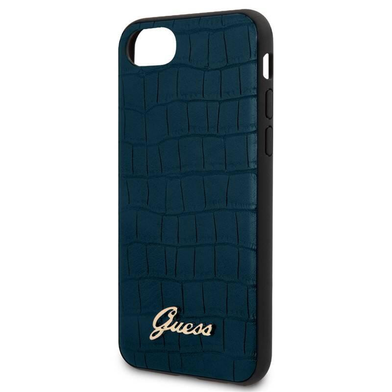 Kryt na mobil Guess Croco na Apple iPhone 8 SE modrý