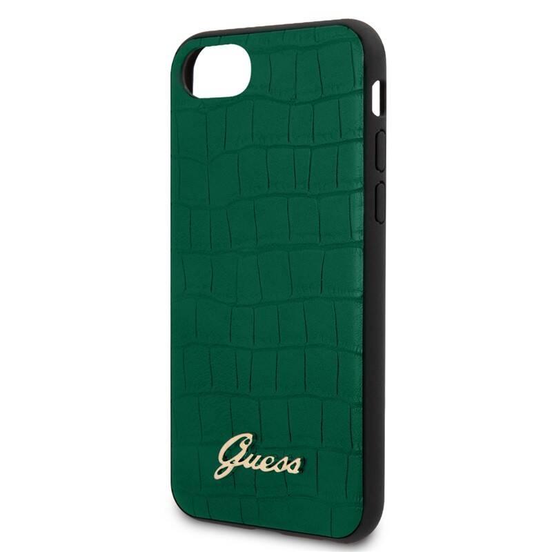 Kryt na mobil Guess Croco na Apple iPhone 8 SE zelený