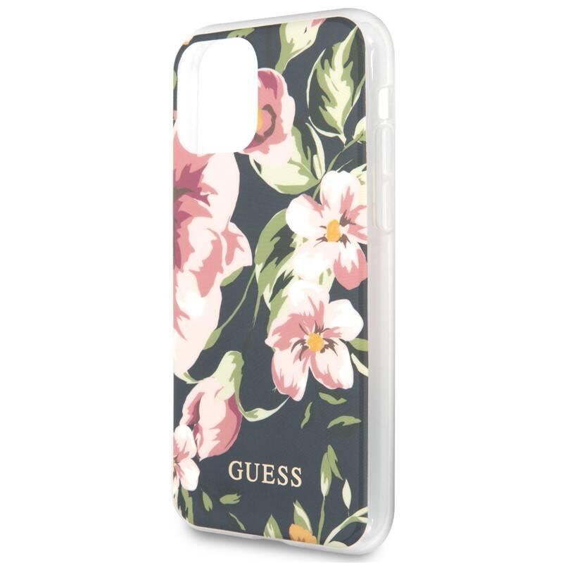 Kryt na mobil Guess Flower Shiny N.3 na Apple iPhone 11 růžový