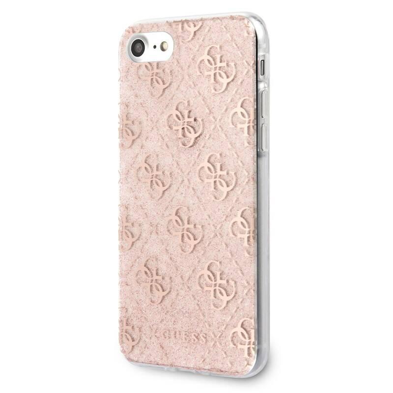 Kryt na mobil Guess Glitter 4G Peony na Apple iPhone 8 SE růžový, Kryt, na, mobil, Guess, Glitter, 4G, Peony, na, Apple, iPhone, 8, SE, růžový