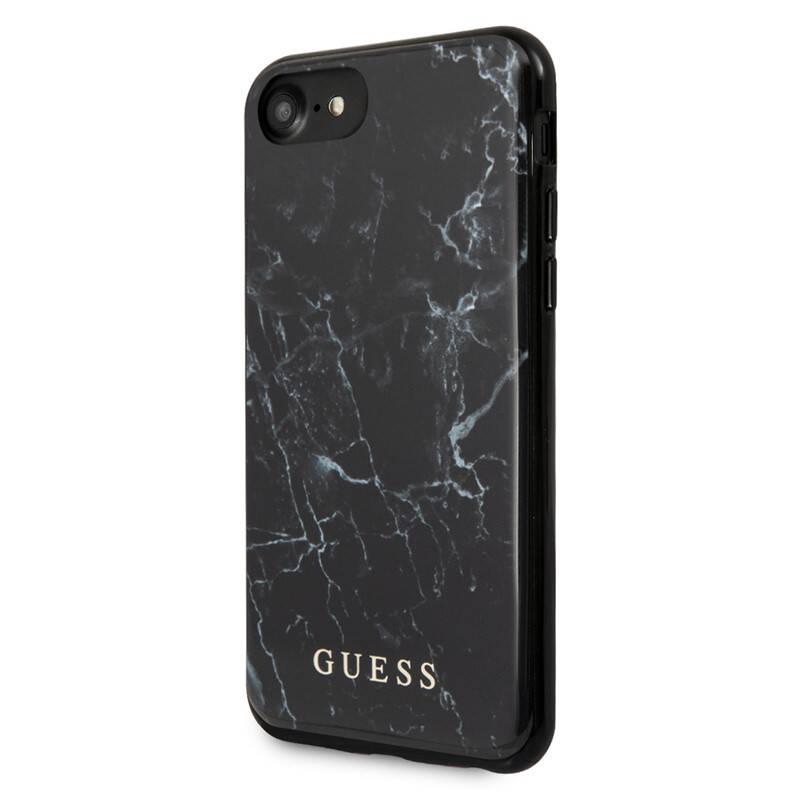 Kryt na mobil Guess Marble na Apple iPhone 8 SE černý