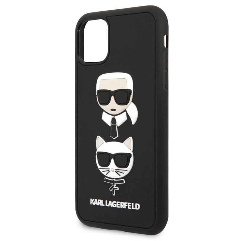 Kryt na mobil Karl Lagerfeld 3D Rubber Heads na Apple iPhone 11 černý