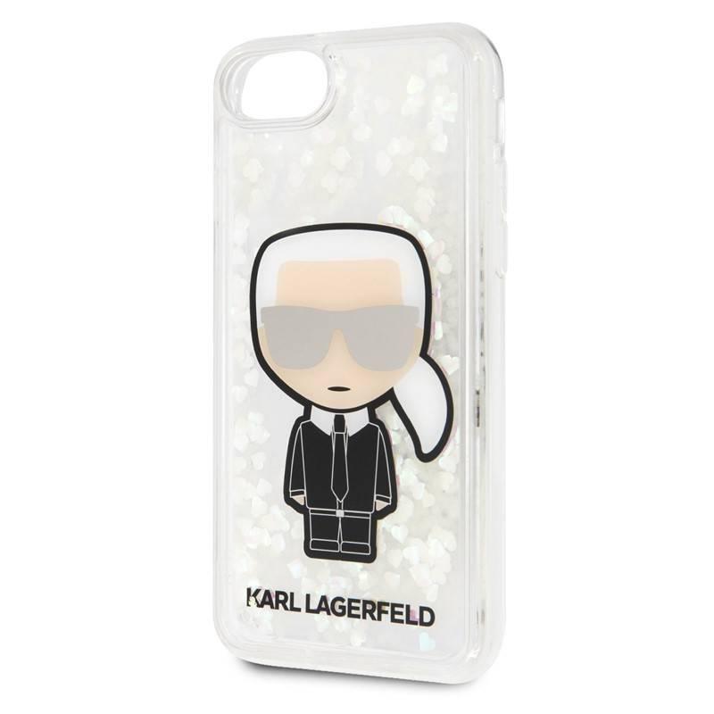 Kryt na mobil Karl Lagerfeld Glow in The Dark na Apple iPhone 8 SE průhledný