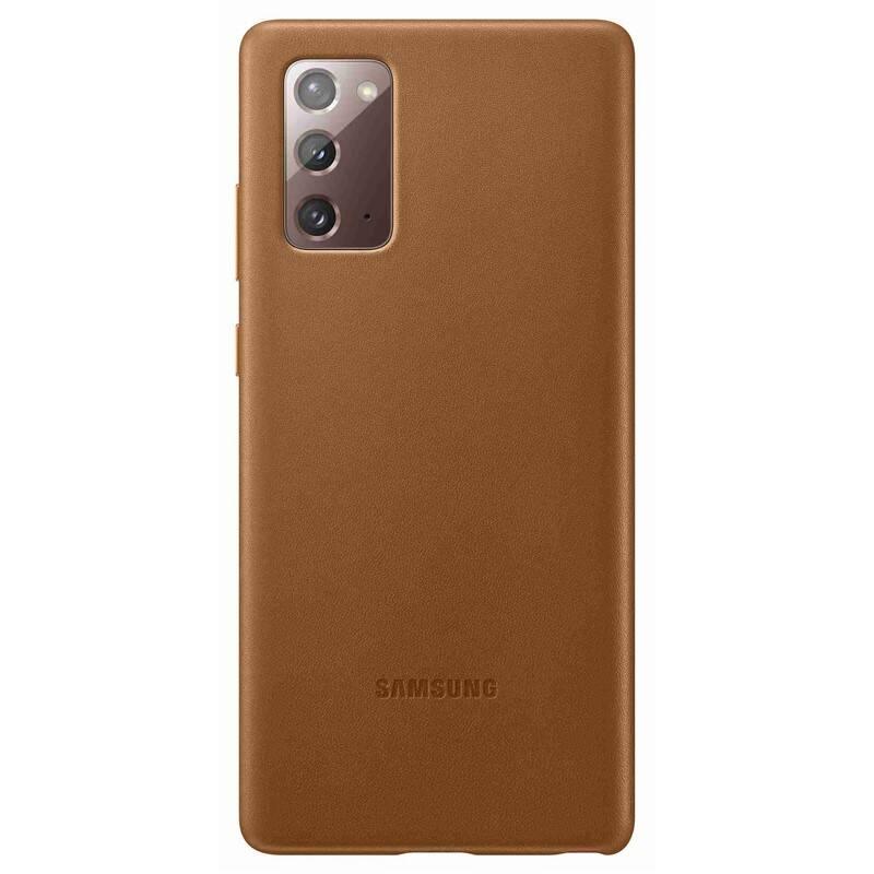 Kryt na mobil Samsung Leather Cover na Galaxy Note20 hnědý