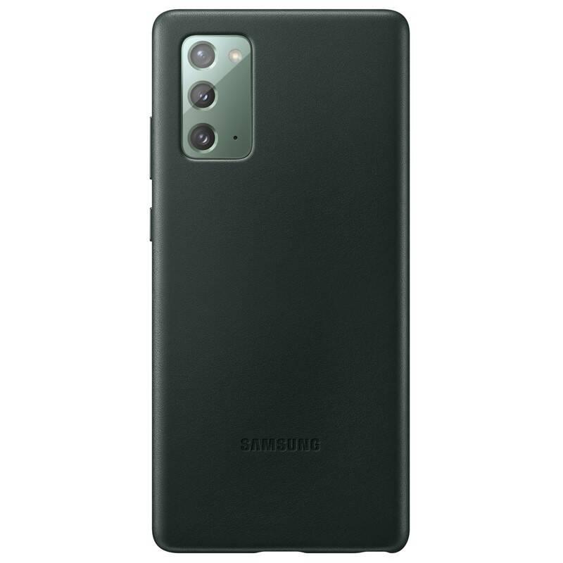 Kryt na mobil Samsung Leather Cover na Galaxy Note20 zelený