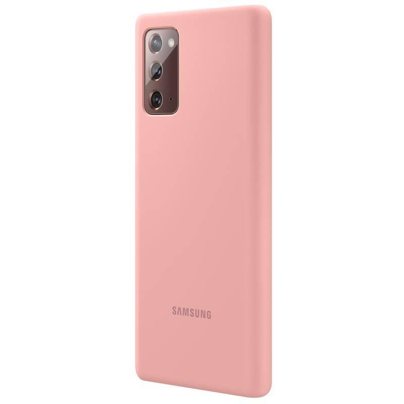 Kryt na mobil Samsung Silicone Cover na Galaxy Note20 hnědý růžový