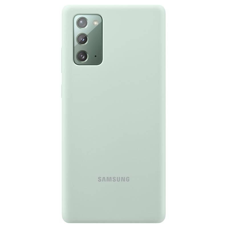 Kryt na mobil Samsung Silicone Cover na Galaxy Note20 zelený