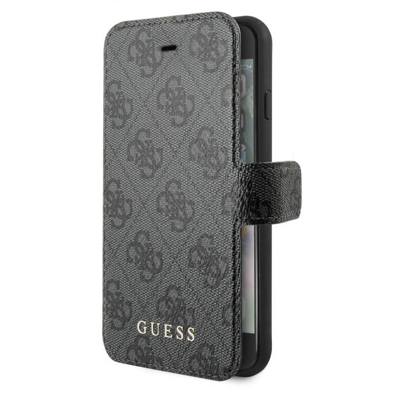 Pouzdro na mobil flipové Guess 4G na Apple iPhone 7 8 SE šedé, Pouzdro, na, mobil, flipové, Guess, 4G, na, Apple, iPhone, 7, 8, SE, šedé