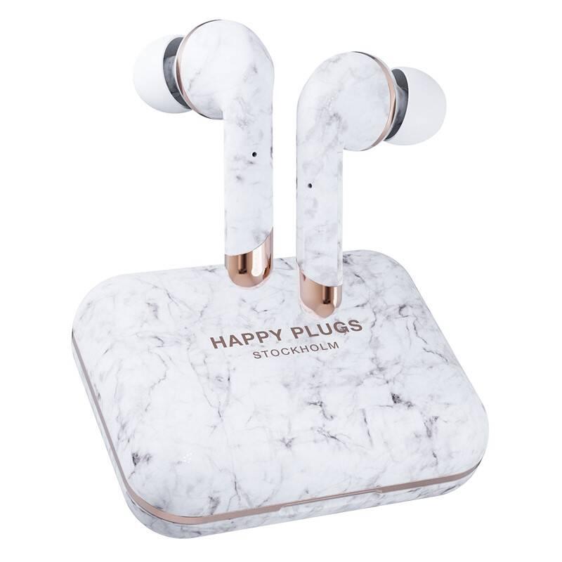 Sluchátka Happy Plugs Air 1 Plus In-Ear šedá bílá
