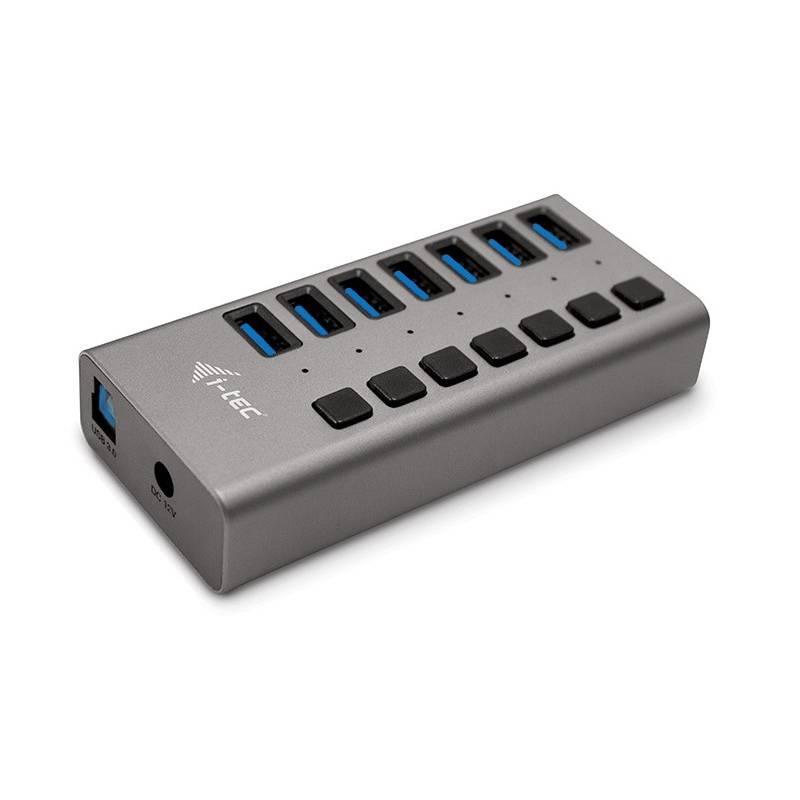 USB Hub i-tec 7x USB 3.0, 36W stříbrný