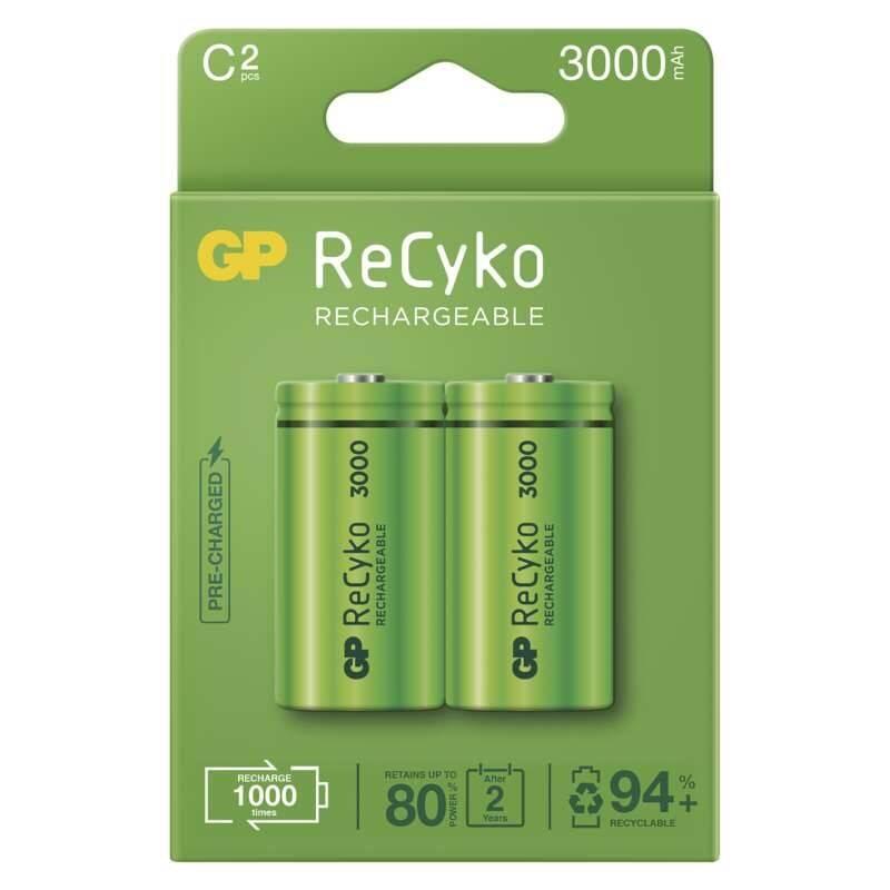 Baterie nabíjecí GP ReCyko, HR14, C, 3000mAh, NiMH, krabička 2ks