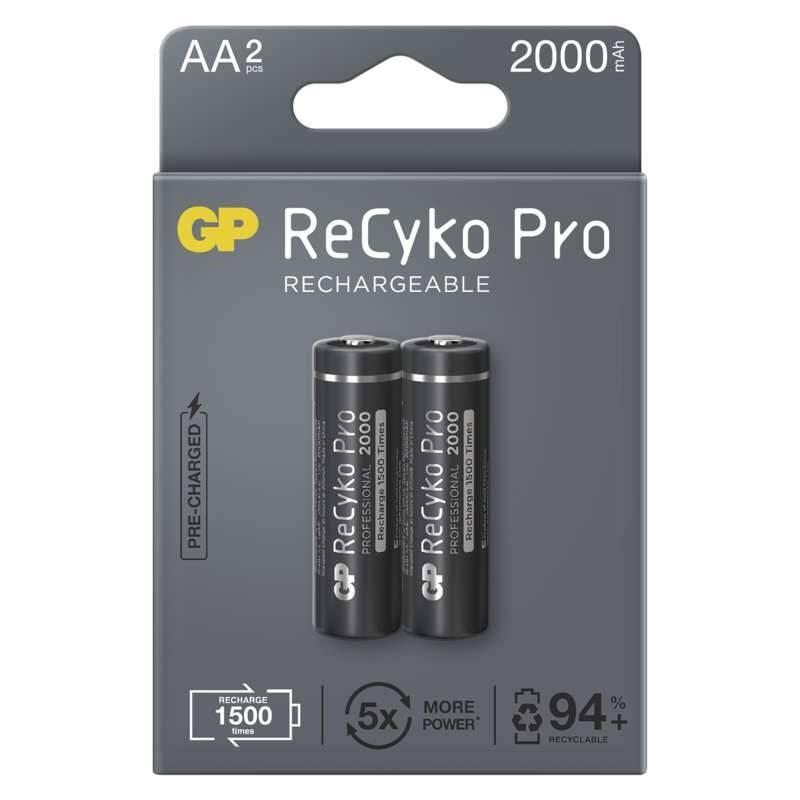 Baterie nabíjecí GP ReCyko Pro, HR06, AA, 2000mAh, NiMH, krabička 2ks