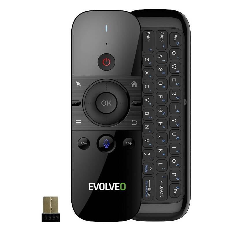 Dálkový ovladač Evolveo FlyMotion D1, bezdrátová gyroskopická myš s klávesnicí