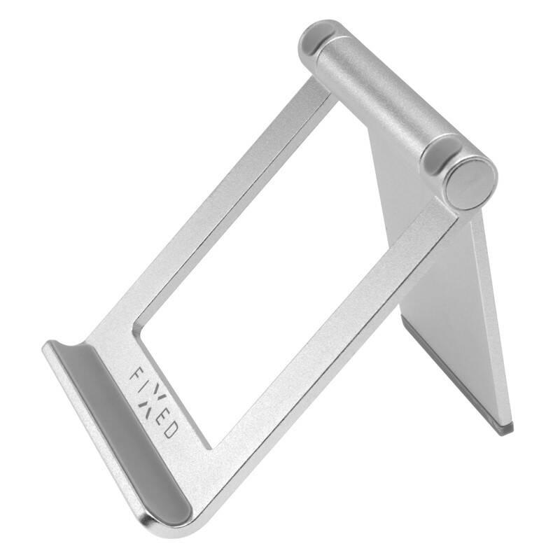 Držák FIXED Frame Tab na stůl pro mobilní telefony a tablety stříbrný