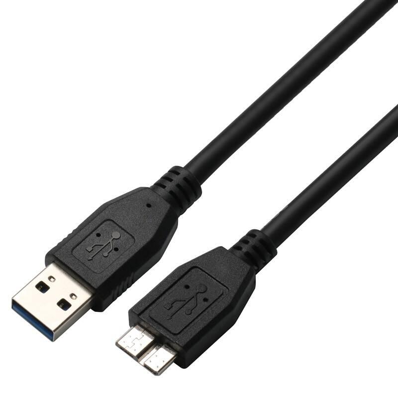 Kabel GoGEN USB A micro USB B 3.0, 0,5m černý, Kabel, GoGEN, USB, A, micro, USB, B, 3.0, 0,5m, černý