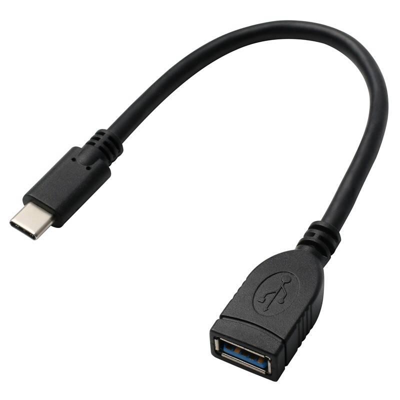 Kabel GoGEN USB A USB-C 3.1, OTG, 0,2m černý