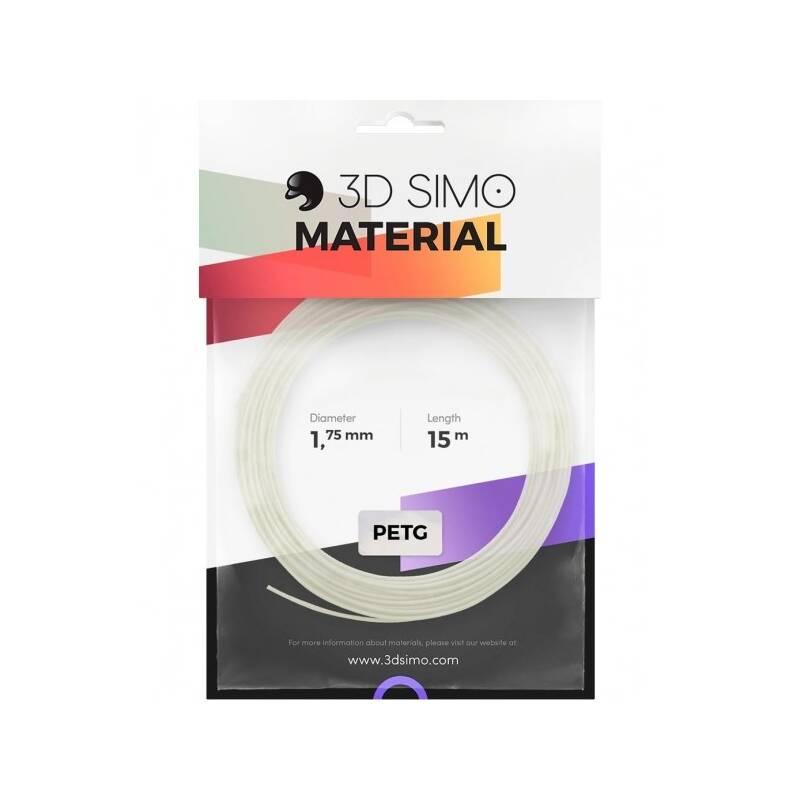 Náplň 3D SIMO PETG PLA - transparent 15m, Náplň, 3D, SIMO, PETG, PLA, transparent, 15m