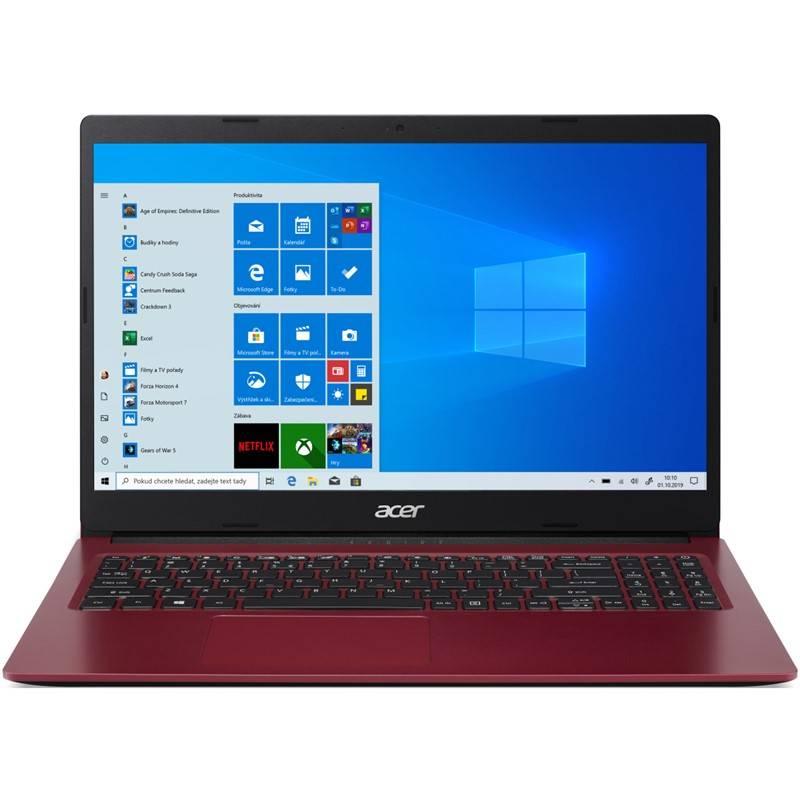 Notebook Acer Aspire 3 červený Microsoft 365 pro jednotlivce červený