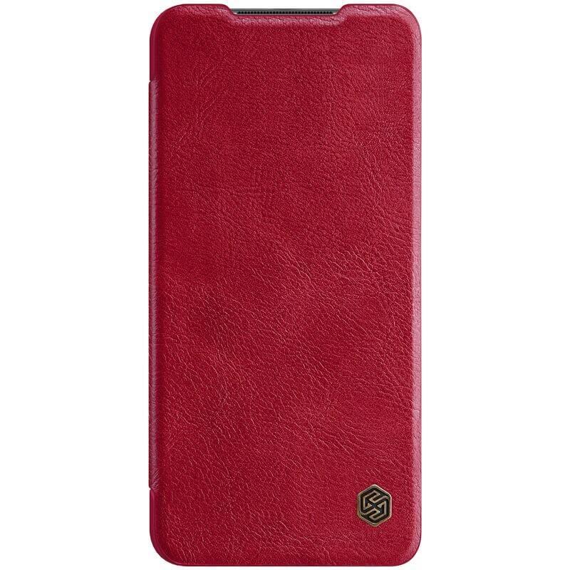 Pouzdro na mobil flipové Nillkin Qin Book na Xiaomi Redmi Note 9 červené