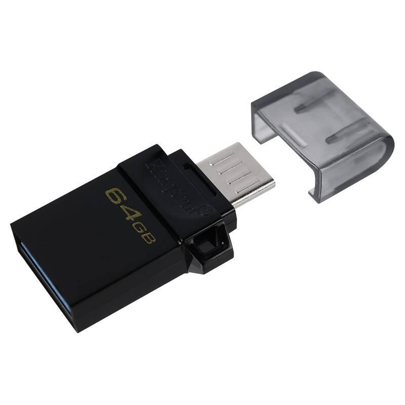 USB Flash Kingston DataTraveler microDuo3 Gen2 64GB černý, USB, Flash, Kingston, DataTraveler, microDuo3, Gen2, 64GB, černý