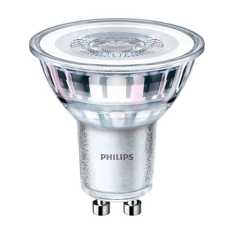Žárovka LED Philips bodová, 4,6W, GU10, studená bílá, Žárovka, LED, Philips, bodová, 4,6W, GU10, studená, bílá