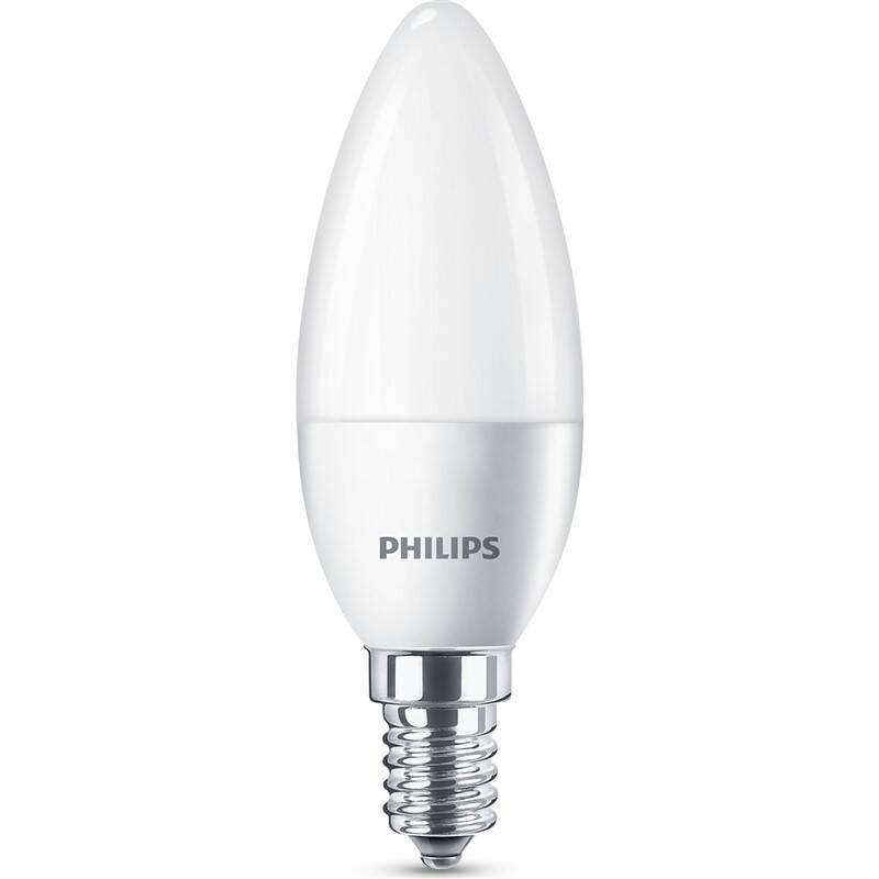 Žárovka LED Philips svíčka, 5,5W, E14, teplá bílá