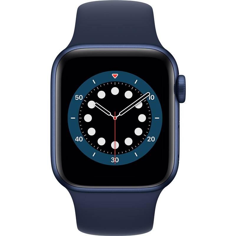 Chytré hodinky Apple Watch Series 6 GPS 40mm pouzdro z modrého hliníku - námořnicky tmavomodrý sportovní náramek