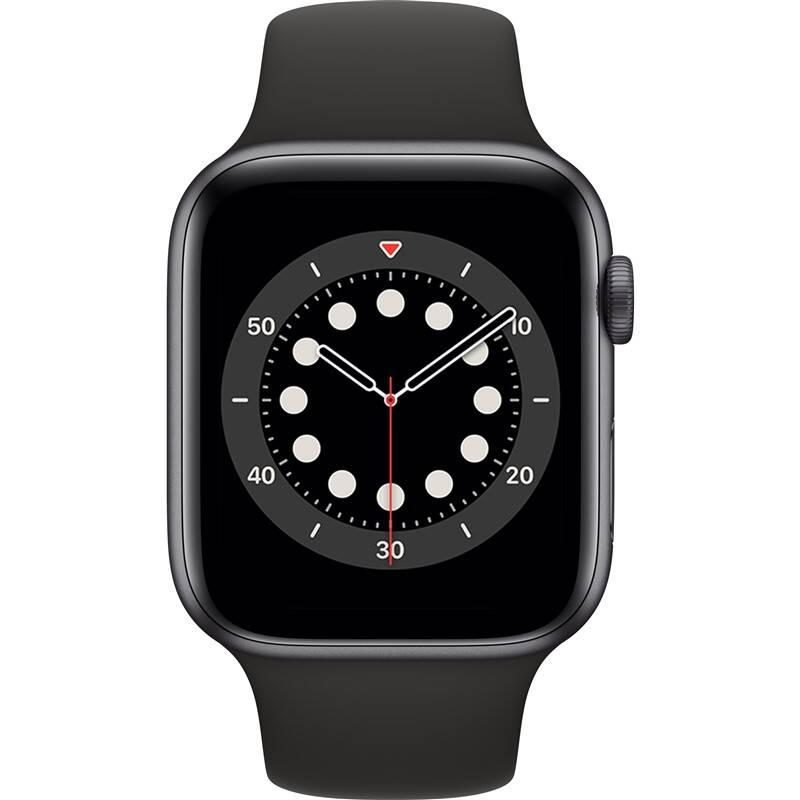 Chytré hodinky Apple Watch Series 6 GPS 40mm pouzdro z vesmírně šedého hliníku - černý sportovní náramek
