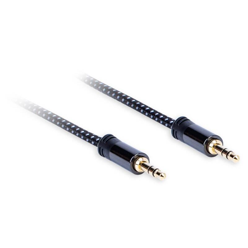 Kabel AQ 3,5 mm Jack 3,5 mm Jack, M M, 0,75,m černý