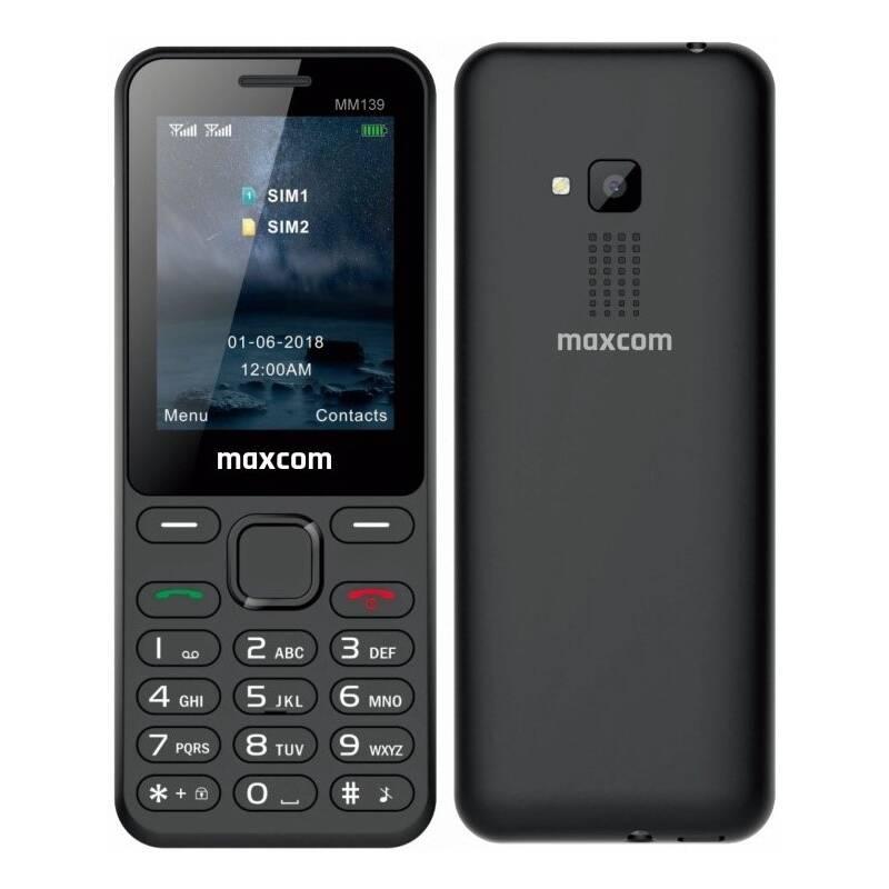Mobilní telefon MaxCom MM139 černý, Mobilní, telefon, MaxCom, MM139, černý